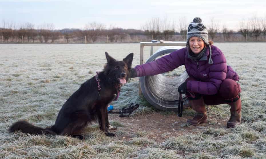 Rebecca Lee with her rescue dog Moscow