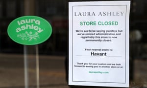 A Laura Ashley shop after it went into administration.