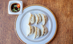 ‘Precisely crisped on the bottom’: beef dumplings.