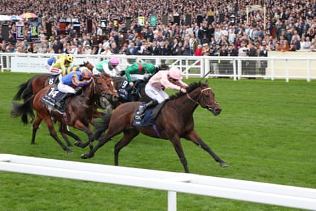 Cicero’s Gift, ridden by Jason Watson, wins the Queen Elizabeth II Stakes at 100-1