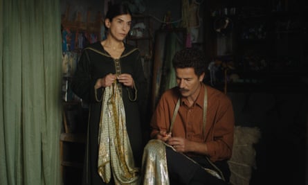 Lubna Azabal and Saleh Bakrim in The Blue Caftan.