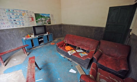 The room where four children lived in the village of Cizhu in Guizhou, one of China’s poorest provinces
