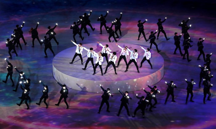 EXO: K-pop boyband thrills Winter Olympics closing ceremony ...