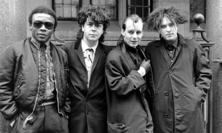 The Cure in 1984 … (from left) Clifford Leon ‘Andy’ Anderson, Lol Tolhurst, Paul ‘Porl’ Thompson and Robert Smith.