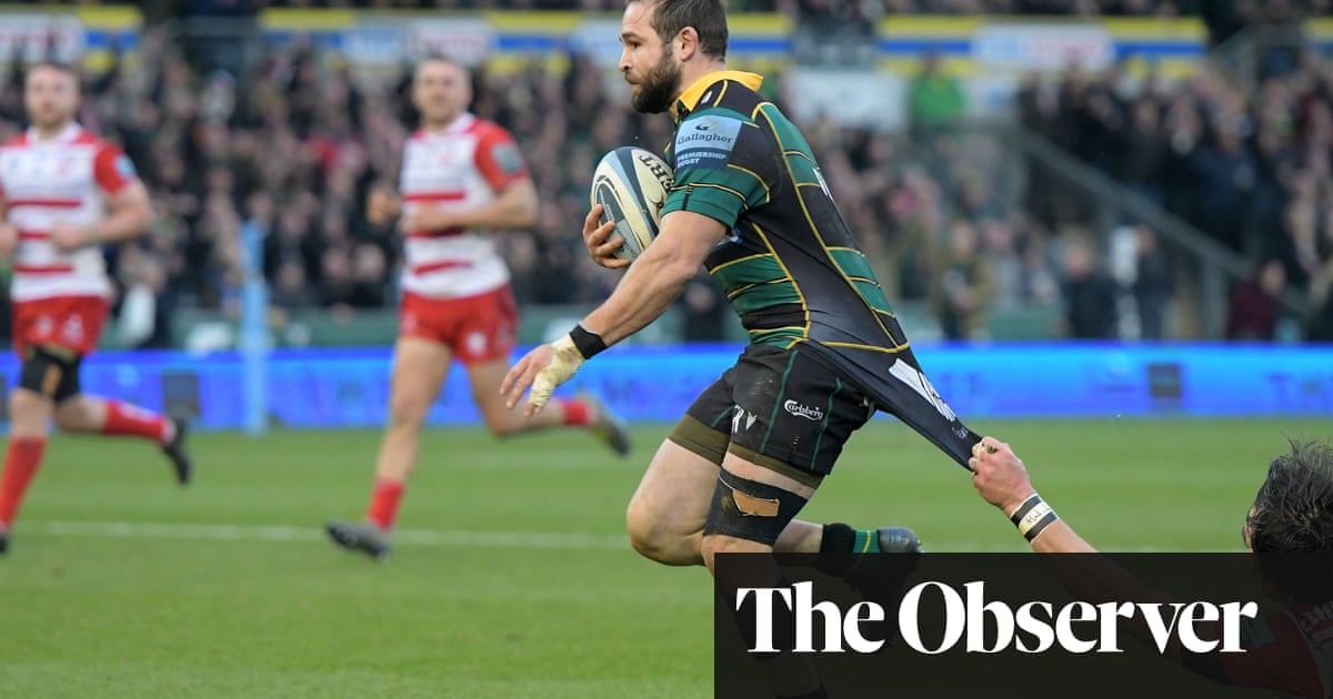 Northampton hold out for win despite Rees-Zammit’s hat-trick for Gloucester