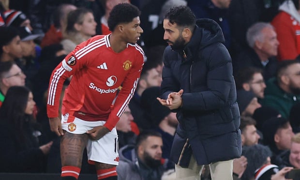 Ruben Amorim getting tired United players to walk through play patterns | Manchester United | The Guardian