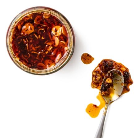 A jar of chilli oil