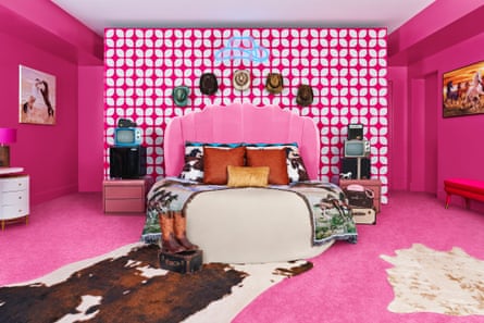 Guests can live it up Barbie style in Ken’s cowboy-themed bedroom for a night.