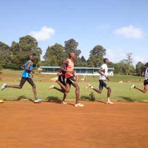 Track training at Kamariny stadium, Iten, Kenya