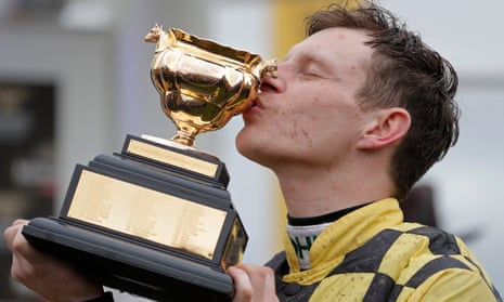 Paul Townend with the Gold Cup after victory on Al Boum Photo.