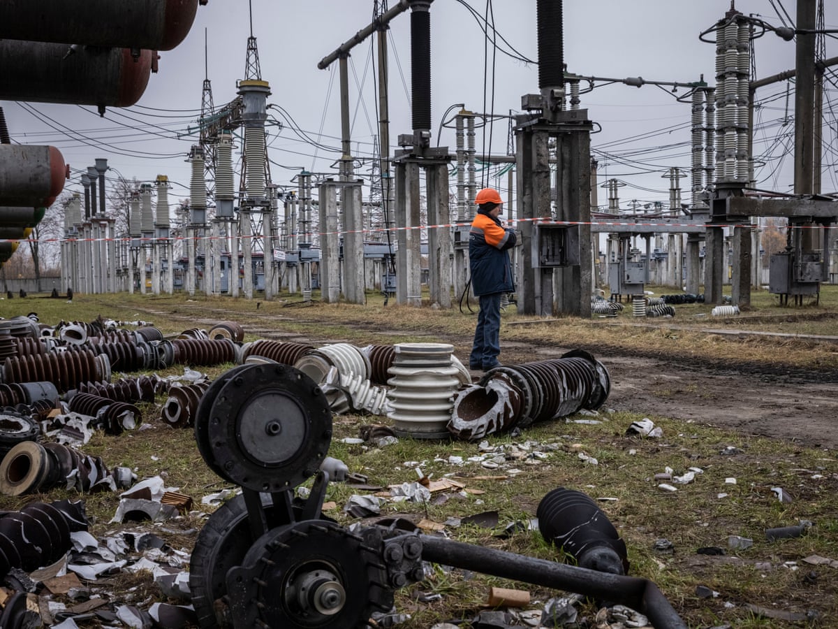 Ukraine pleads for help to fix energy grid hit by Russian bomb raids | Ukraine | The Guardian