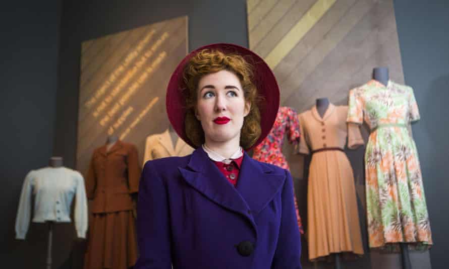 Model Sadie Doherty wears 1940s style clothing.