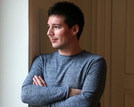 Portuguese whistleblower Rui Pinto poses in Paris on February 1, 2024.