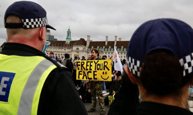 Protesters confront police in London