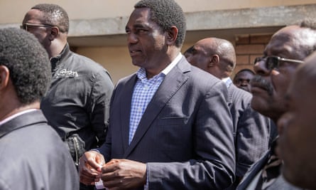 Zambia Elections Opposition Cries Foul As President Voted Back In Zambia The Guardian