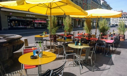 Outdoor tables at Restaurant Lötschberg