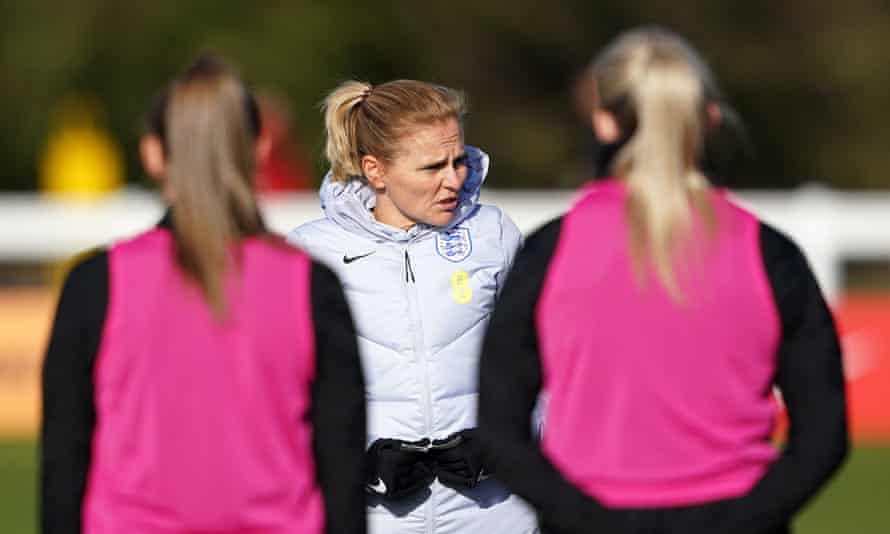 Sarina Wiegman at England training.