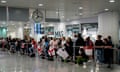 Fans of the England women's football team were disappointed when airport protocol meant teams returning from Australia exited via private route
