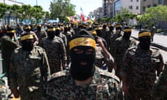 File photo of members of the Islamic Revolutionary Guard Corps at a rally in Tehran