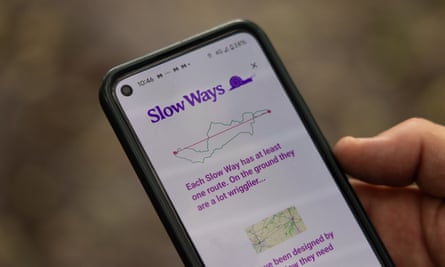 Phone showing Slow Ways app