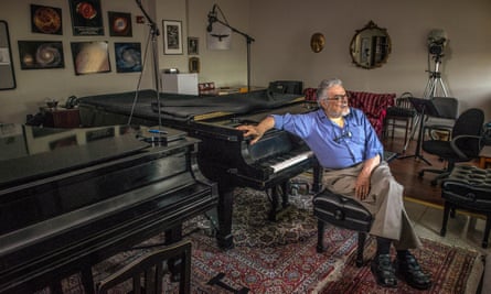 The ‘Obi-Wan Kenobi’ of piano … Leon Fleisher in his studio at the Peabody Conservatory in Baltimore in 2014.