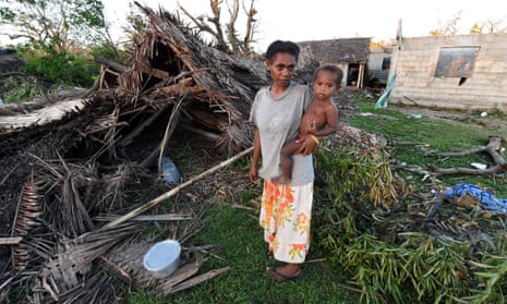 woman in Fiji after cyclone