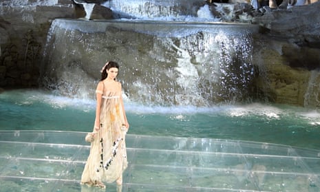 Kendall Jenner on Fendi’s Trevi Fountain ‘catwalk’ earlier this year.