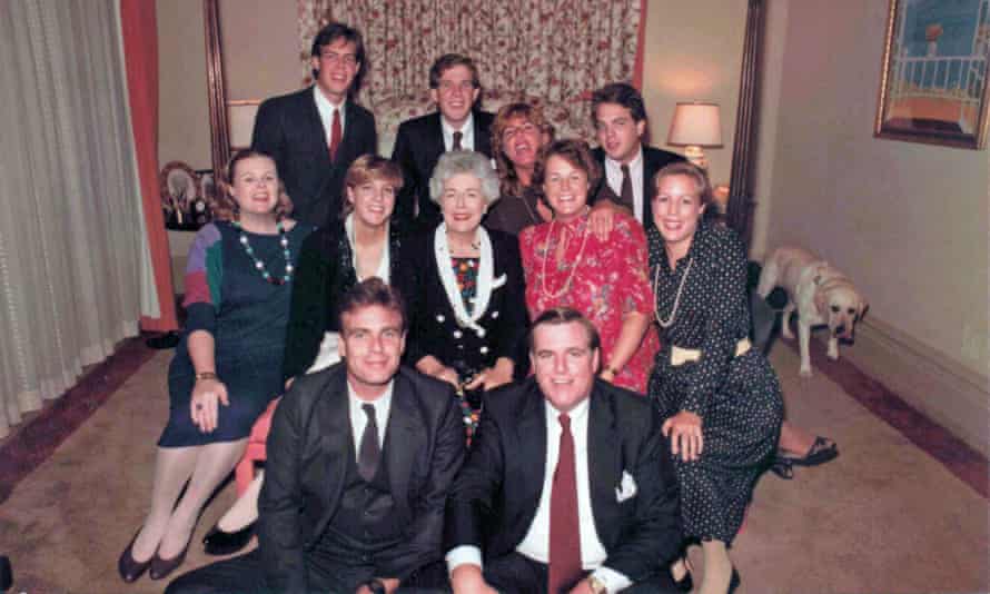 Ann Russell Miller astatine 56, with her 10 children. Mark Miller the writer is successful the backmost enactment connected the right.