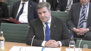 Peter Hebblethewaite giving evidence to MPs