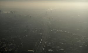 Pollution haze over London