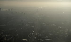 Pollution haze over London