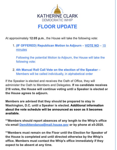An email from the Democratic whip.