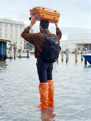 A Climate of Change category winner: In Moleca by Joe Habben. Joe Habben is a Glasgow-based photographer whose work focuses on human intervention, exploring globalisation, public space, global warming and social behaviour. He has become more socially and politically motivated in recent years in response to the climate crisis. Conveying the human condition through a sense of unfamiliarity, he reveals new interpretations of “truth”. This image, In Moleca, documents the events and effects of the high-water which transpires annually in the city of Venice, Italy. This tidal activity is a natural occurrence, however in recent decades it has been exacerbated by the effects of human activity