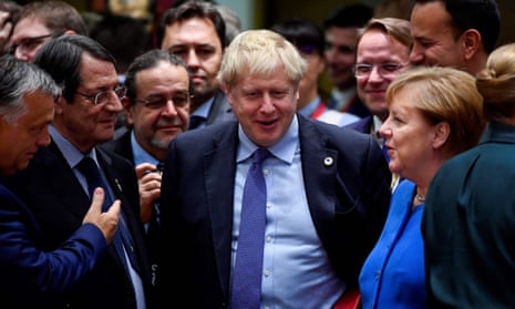 Boris Johnson at an EU summit last October.