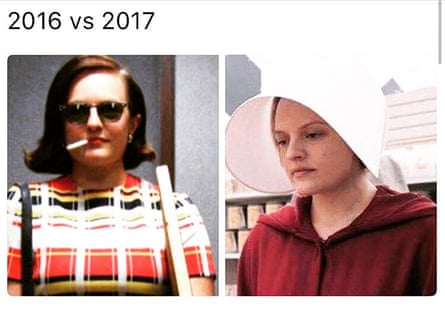 The meme of Moss as Peggy and Offred.