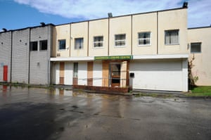 A former leisure centre in Newport, Gwent, where 4,000 cannabis plants were discovered by police.