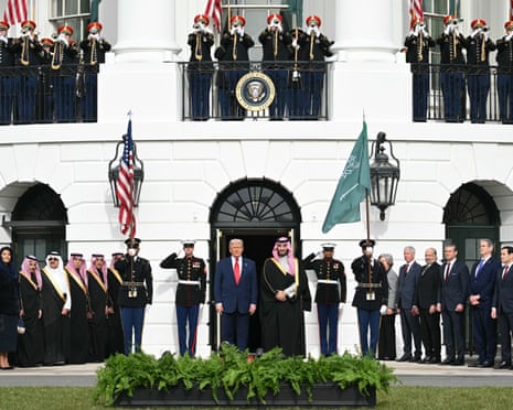 Fanfare for the crown prince’s welcome to the White House.