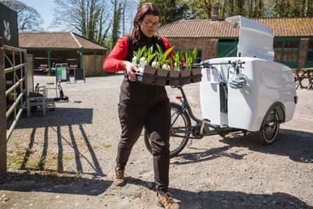 Cargo bike delivery at National Trust site