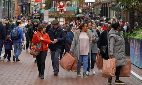 Shoppers on New Street in Birmingham on Saturday