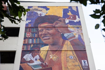 A mural of the Brazilian author, philosopher and feminist Lélia Gonzalez