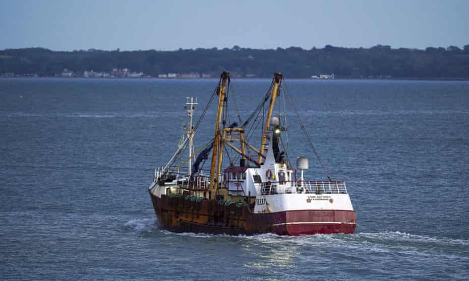 A British fishing trawler.