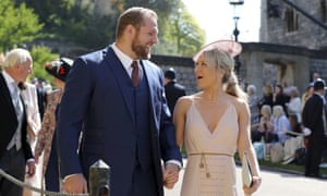 James Haskell and Chloe Madeley arrive