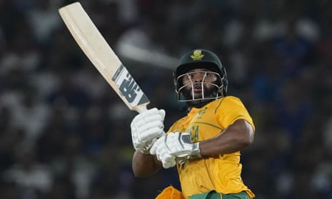 South Africa's captain Temba Bavuma in T20 action against India in June.