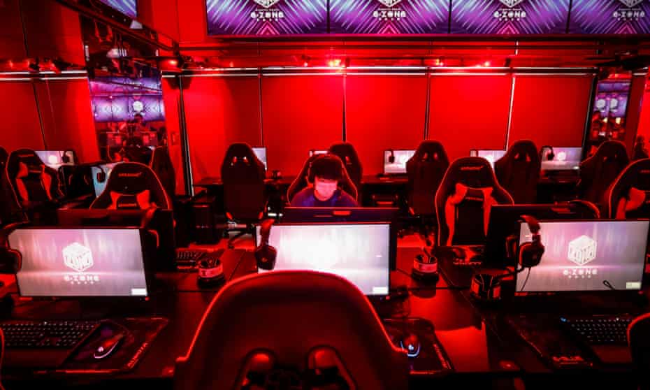 An esports-themed hotel in Japan. The study found no evidence that harm from playing violent games accumulates over time.