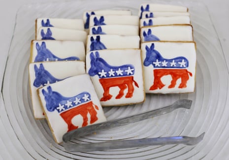 We were going to do some boring diptych of Hillary Clinton and Bernie Sanders, but look at these cookies they’re serving at the debate! They’re darling!