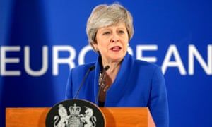 British Prime Minister Theresa May speaking after the special EU summit on Brexit last night.