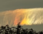 Cloudy with a chance of rainbow: iridescent clouds brighten the sky over parts of Victoria