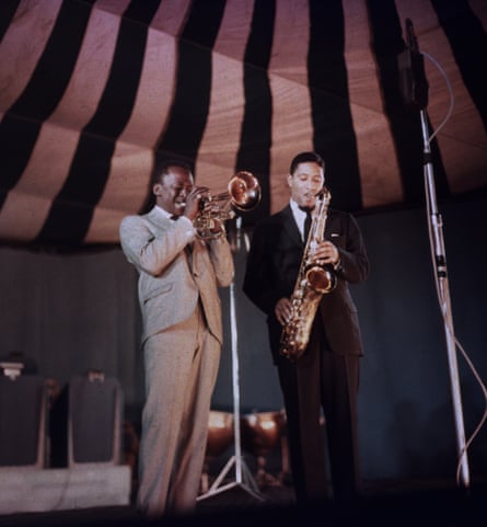 Sonny Rollins with Miles Davis in 1957