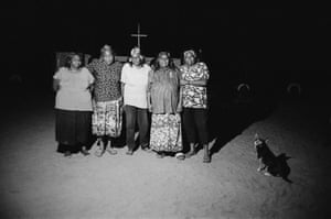 Ladies of the Midnight inma church serviceThis photo was taken during the making of a multi-disciplinary art project created by Yankunytjatjara artist Derik Lynch and myself. The work explores Derik’s childhood growing up in the heart of central Australia. It was late and the community ran a evangelical church service for us. Aputula / Finke, Northern Territory.