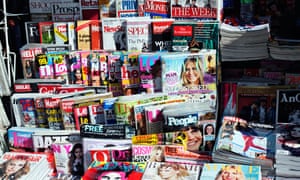 Magazines on display